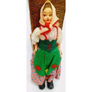 Vintage Italy M C Girl Doll 1940s 6"